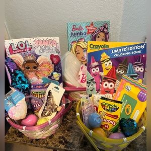 Easter Fun Gift Baskets Choose Barbie, Crayola or LOL Surprise NWT